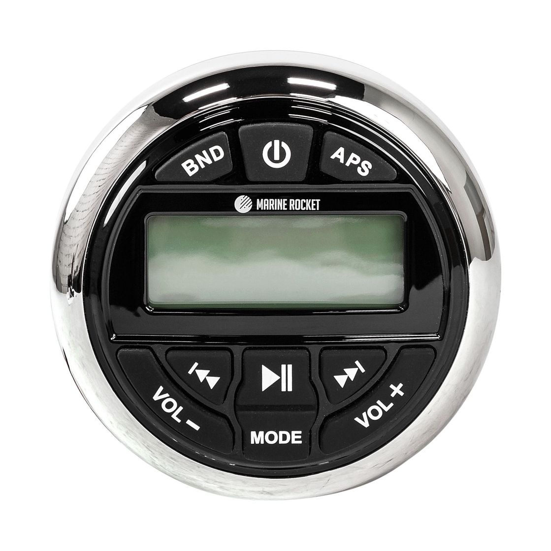 Морская магнитола MRH-833, серебристый ободок, Marine Rocket